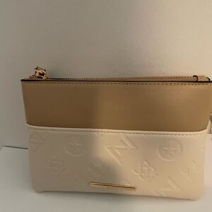 Elegant Beige and Cream Designer Clutch